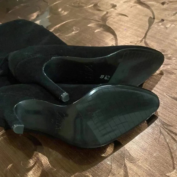 Zara Boots  
COWBOY SPLIT LEATHER HEELED ANKLE BOOTS - Picture 7 of 10